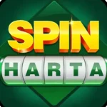 Logo of Spin Heart Game with bright yellow text and a spinning wheel design, symbolizing fun and casual gameplay.