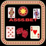 A555.bet game logo showing playing cards, dice, and casino-style design