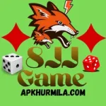 8JJ Game logo featuring a fox, dice, and diamonds on a green background with APKHURMILA.COM text.