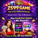 ZS999 Game promotional banner showing play and earn gaming app with rewards and colorful casino elements