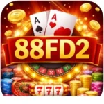 88FD2 Game casino-style icon with playing cards, coins, chips, and slot machine